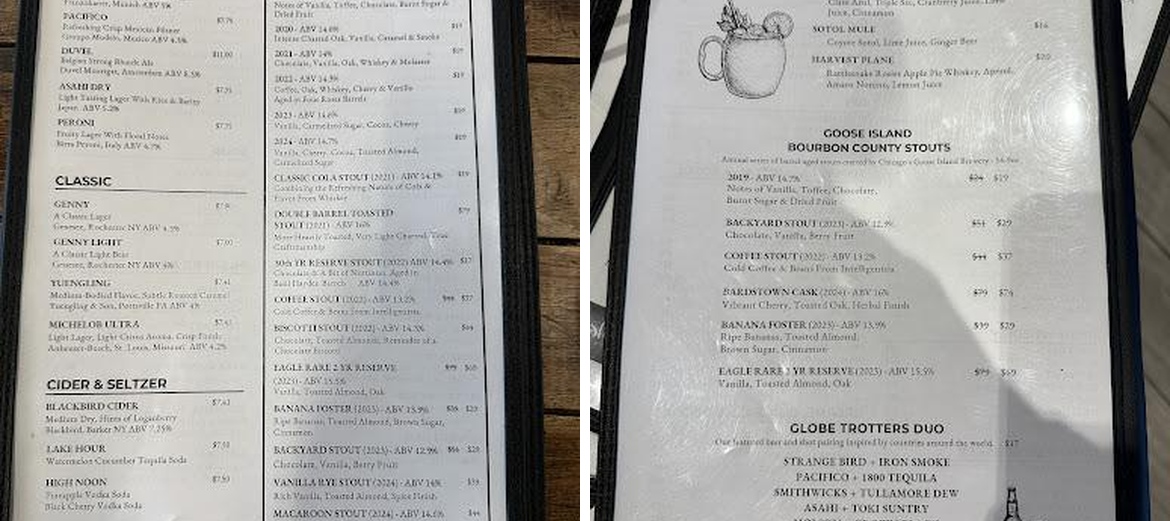 Gusto Menu